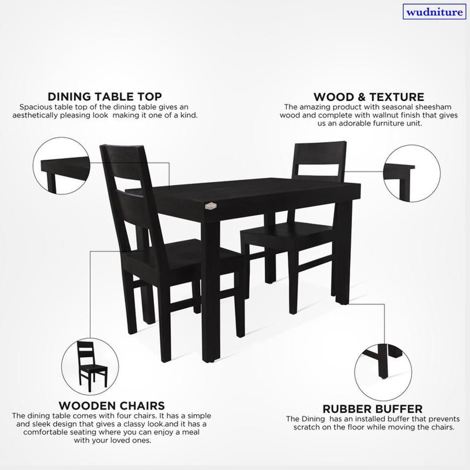 Sheesham Wood Dining Table in Walnut Finish