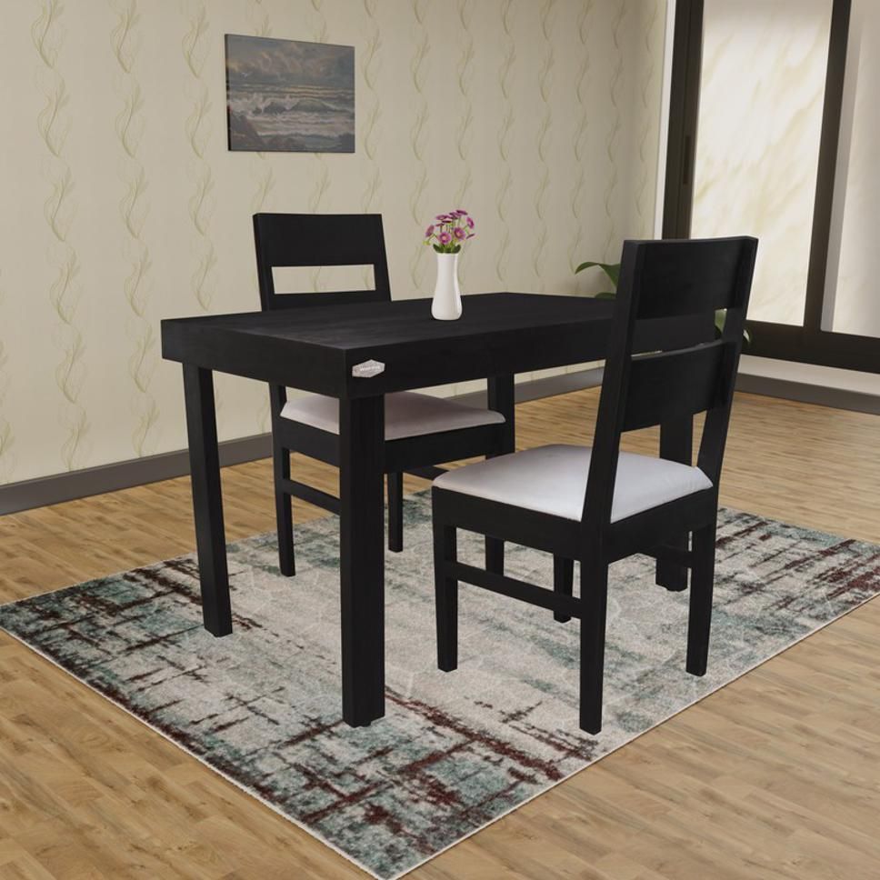 Solid Sheesham Wood 2 Seater Dining Table Set
