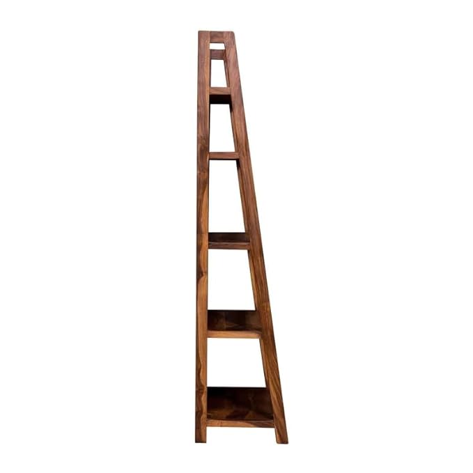 Solid Sheesham Wood Ladder Bookshelf