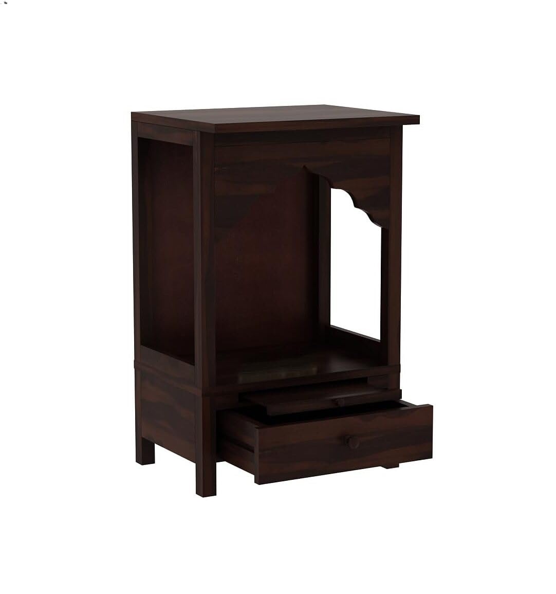 Compact Sheesham Wood Floor Standing Pooja Mandir