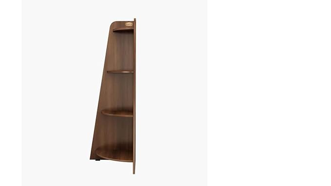 Solid Sheesham Wood Corner Shelf for Living Room