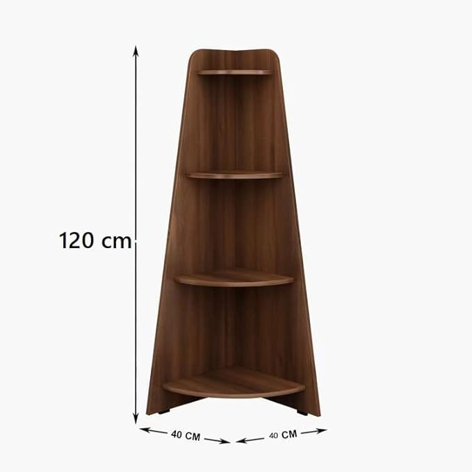 Solid Sheesham Wood Corner Book Shelf