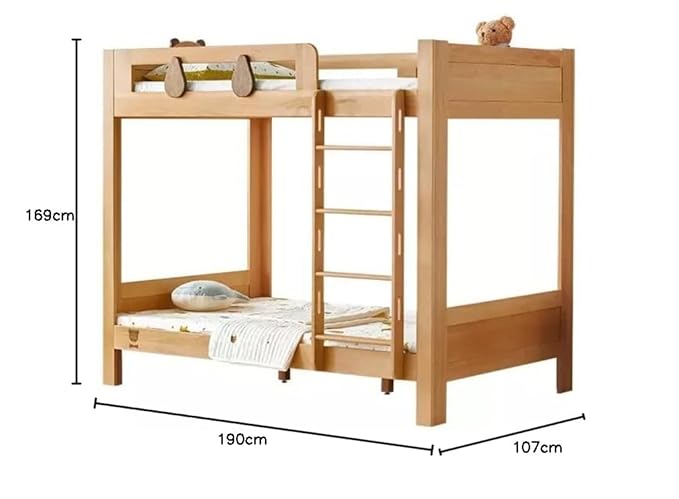 Solid Sheesham Wood Bunk Bed With Storage For Kids