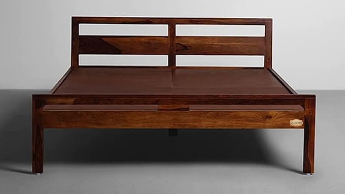 Solid Sheesham Wood Queen Bed