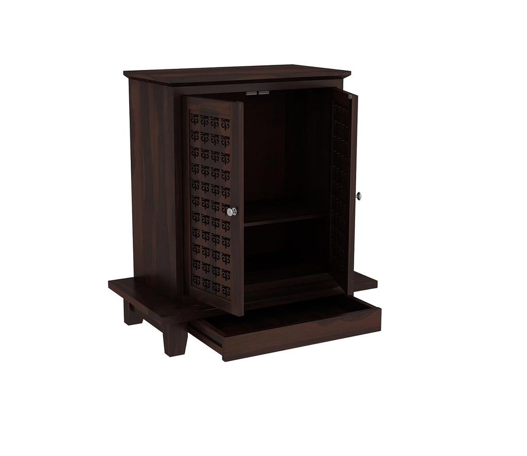 Solid Sheesham Wood Floor Standing Pooja Mandir