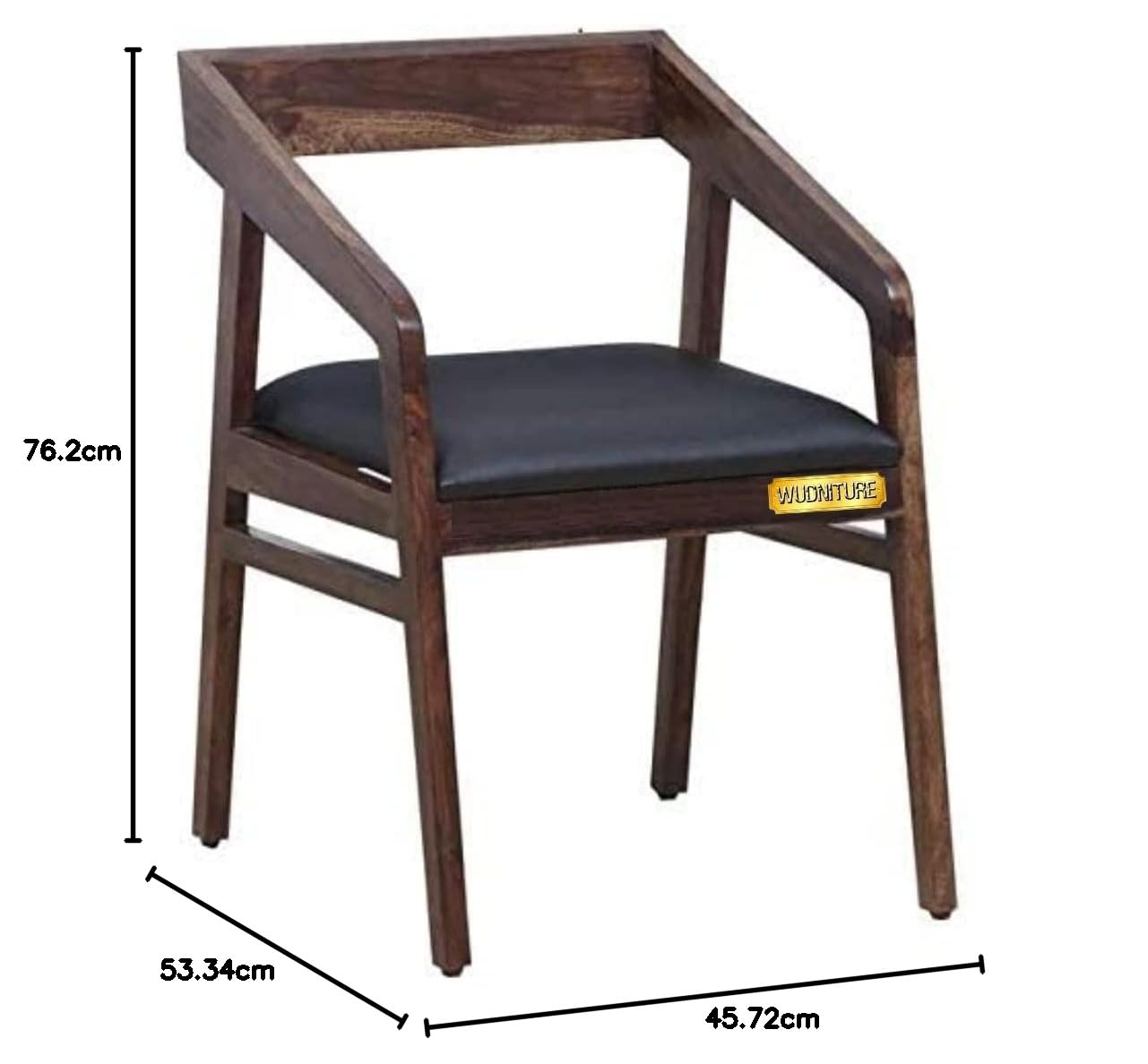 TS Tiny Space Wooden Arm Sofa Chair for Living Room | Armchair for Outdoor & Balcony | Single 1 Seater Sofa | Sheesham Wood, (Provincial Teak Finish)