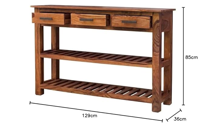 Solid Sheesham Wooden Console Table For Livingroom