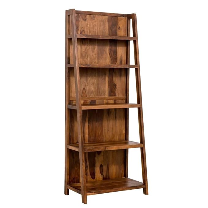 Solid Sheesham Wood Ladder Bookshelf