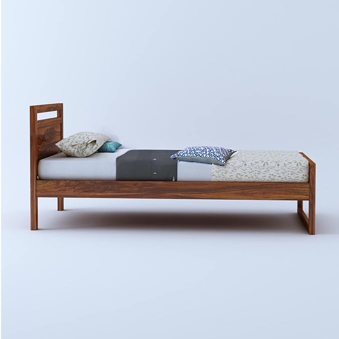 Solid Sheesham Wood Single Bed For Bedroom