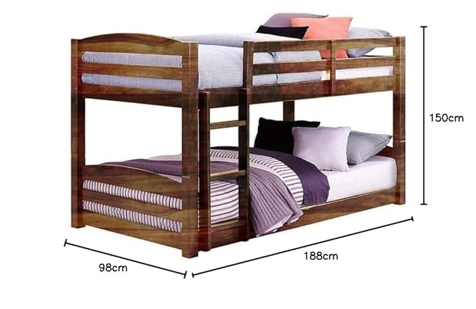 Mewar furniture Sheesham Wood Bunk Bed for Bedroom Home (Natural Finish)
