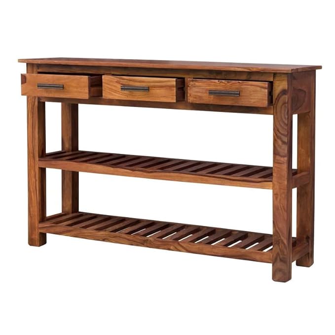 Solid Sheesham Wooden Console Table For Livingroom