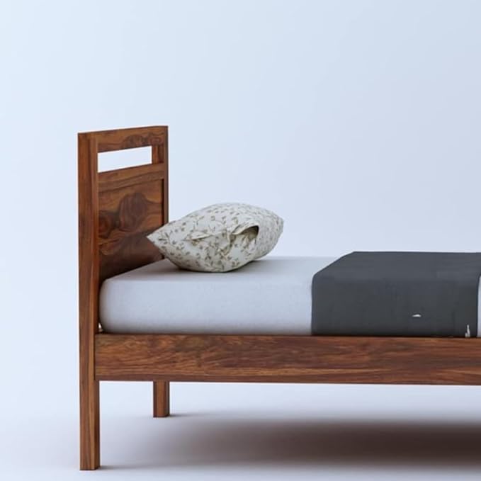 Solid Sheesham Wood Single Bed For Bedroom
