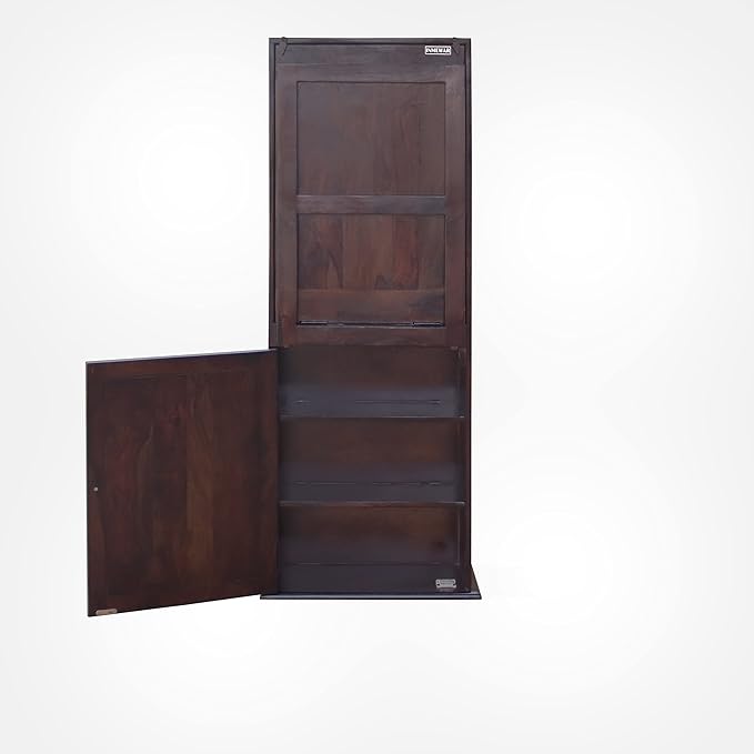 Solid Sheesham Wood Bookcase with Study Desk for Home