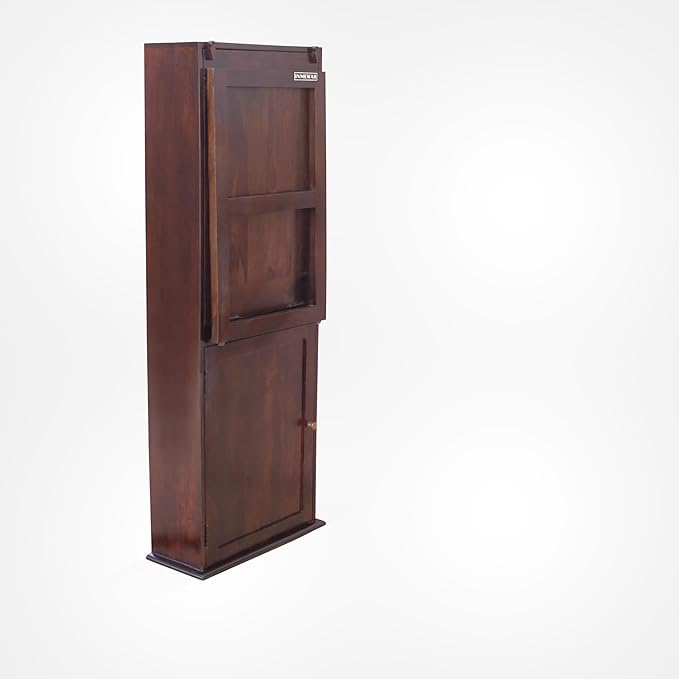 Solid Sheesham Wood Bookcase with Study Desk for Home
