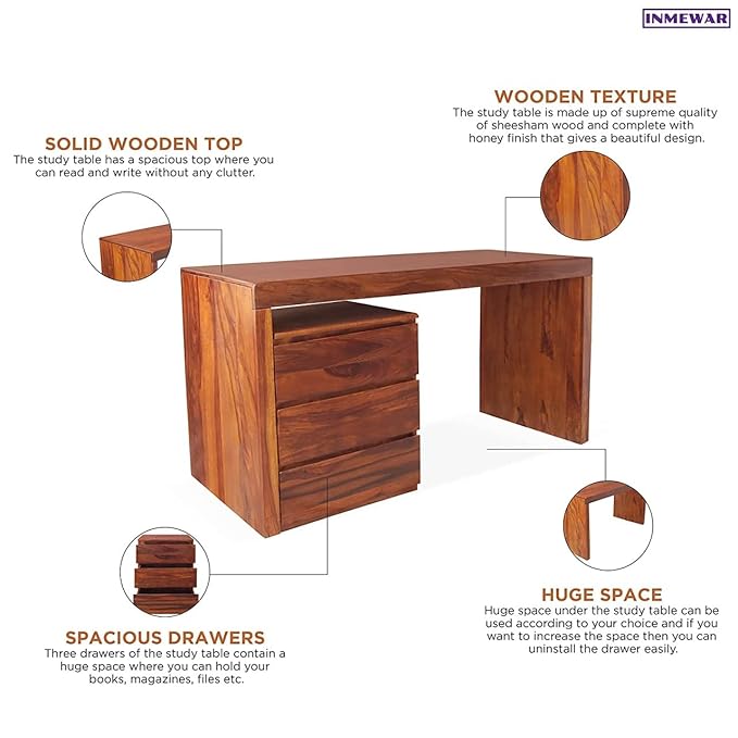 Solid Sheesham Furniture Wooden Study Table