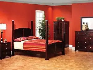 Solid Sheesham Wood King Size Poster Bed Without Storage | Multipurpose Wooden Double Bed Cot Palang Furniture for Bedroom, Living Room, Home and Hotel (Honey Finish)