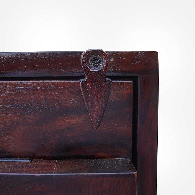 Solid Sheesham Wood Bookcase with Study Desk for Home