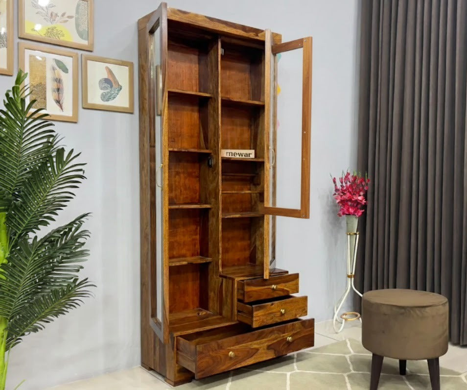 Sheesham Wood Dressing Unit with Mirror & Drawers