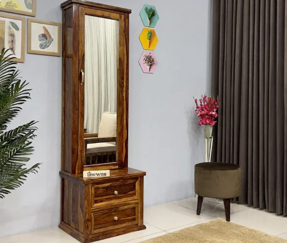 Sheesham Wood Dressing Table with Full-Length Mirror