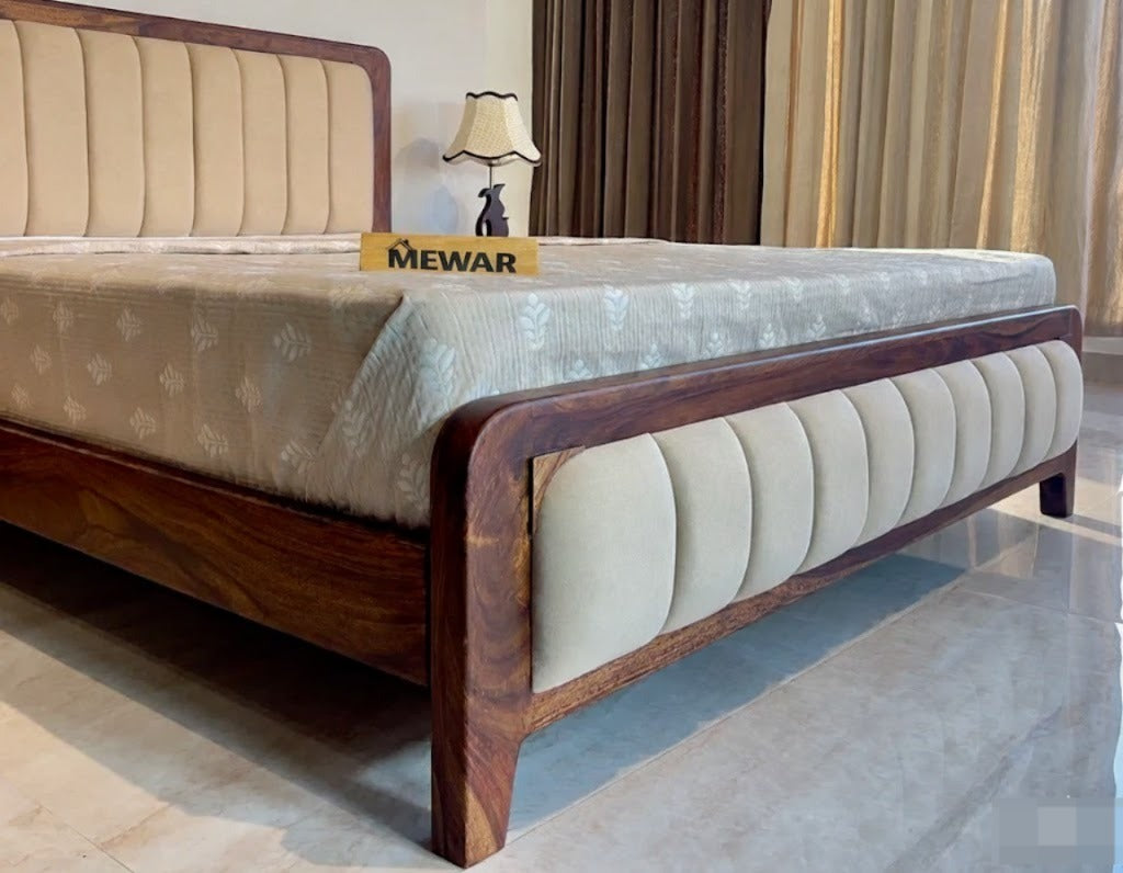 Solid Sheesham Wooden King Size Bed for Bedroom
