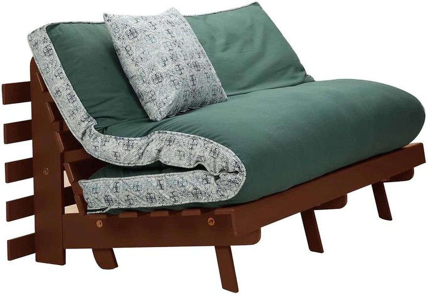 2 Seater Wooden Futon Sofa Bed