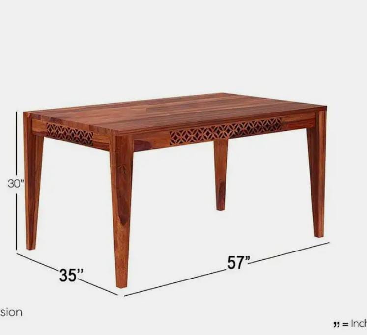 Sheesham Wood 6 Seater Dining Table Set with Chairs