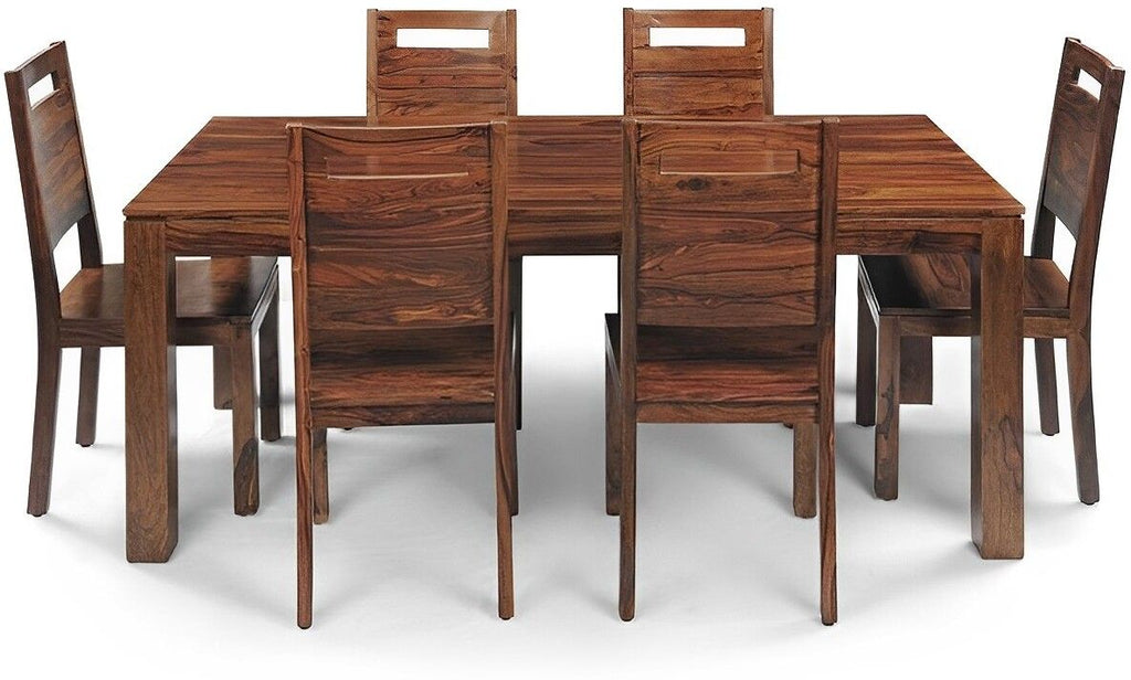 Sheesham Wood 6 Seater Dining Table Set