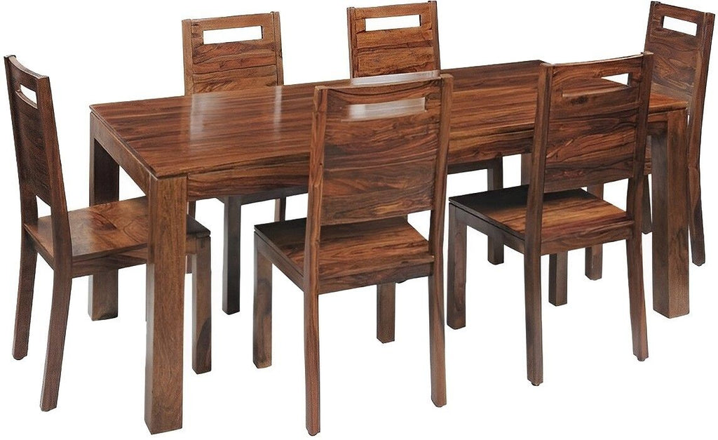 Sheesham Wood 6 Seater Dining Table Set